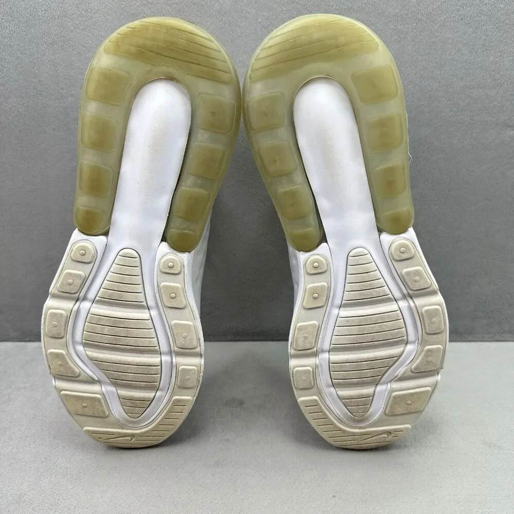 Womens 8 / 6.5Y Nike Air‎ Max 270 Extreme Shoes White / Silver Slip-On Athletic